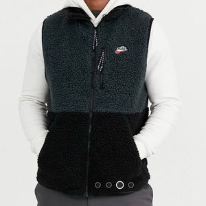 Nike Sportswear Sherpa Fleece Vest Sports Stay Warm Black